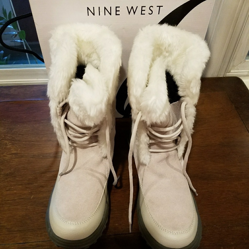 Nine west 11m cabino2 off white snow boot